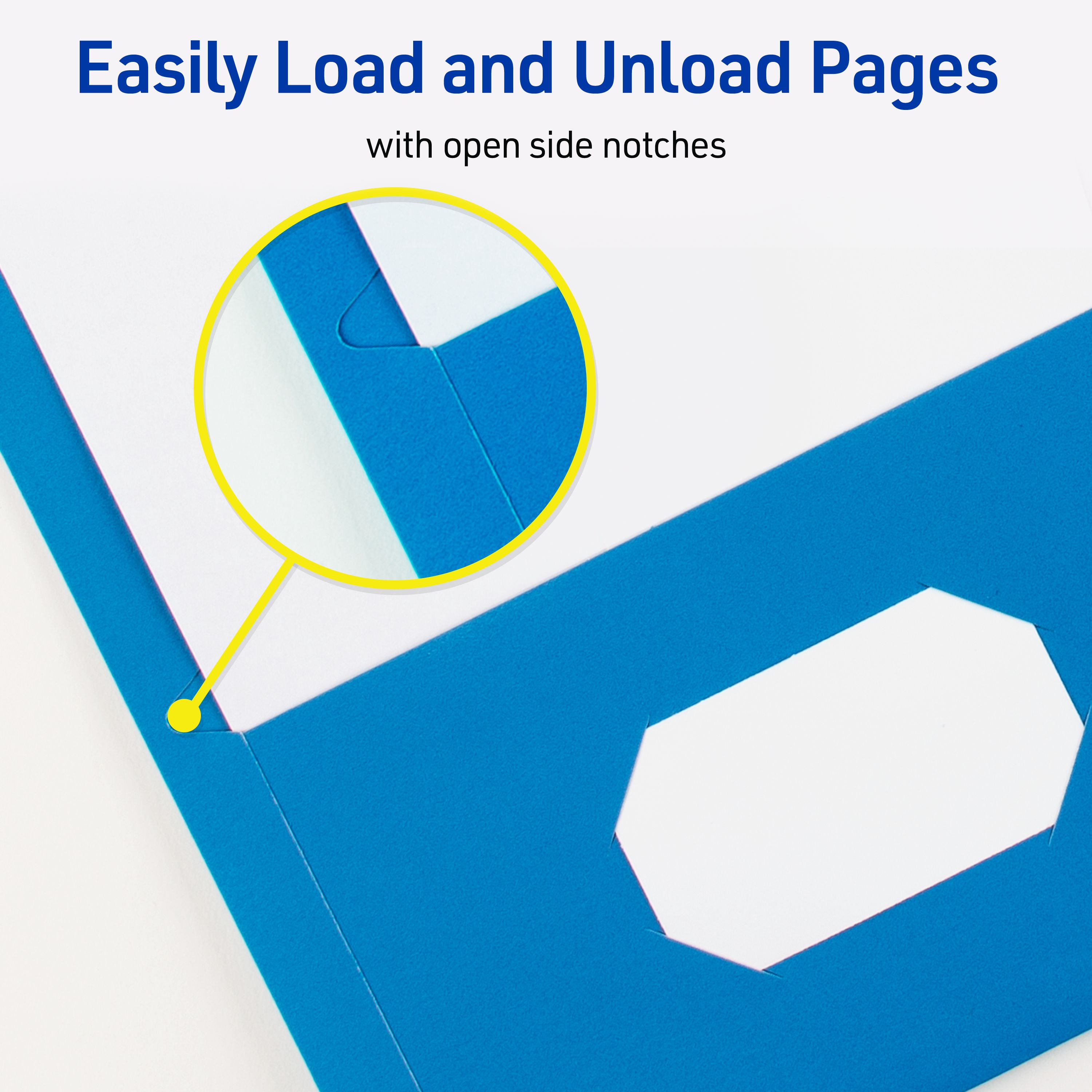 Two Pocket Folders with Fasteners, 25 ct, Blue 47976 | Avery